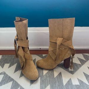 SEE BY CHLOÉ Suede Boots - Natural/Tan